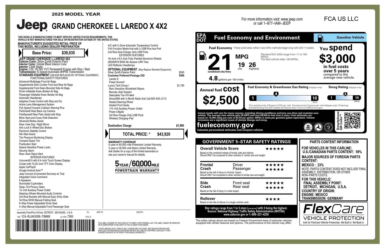 2025 Jeep Grand Cherokee L Laredo X