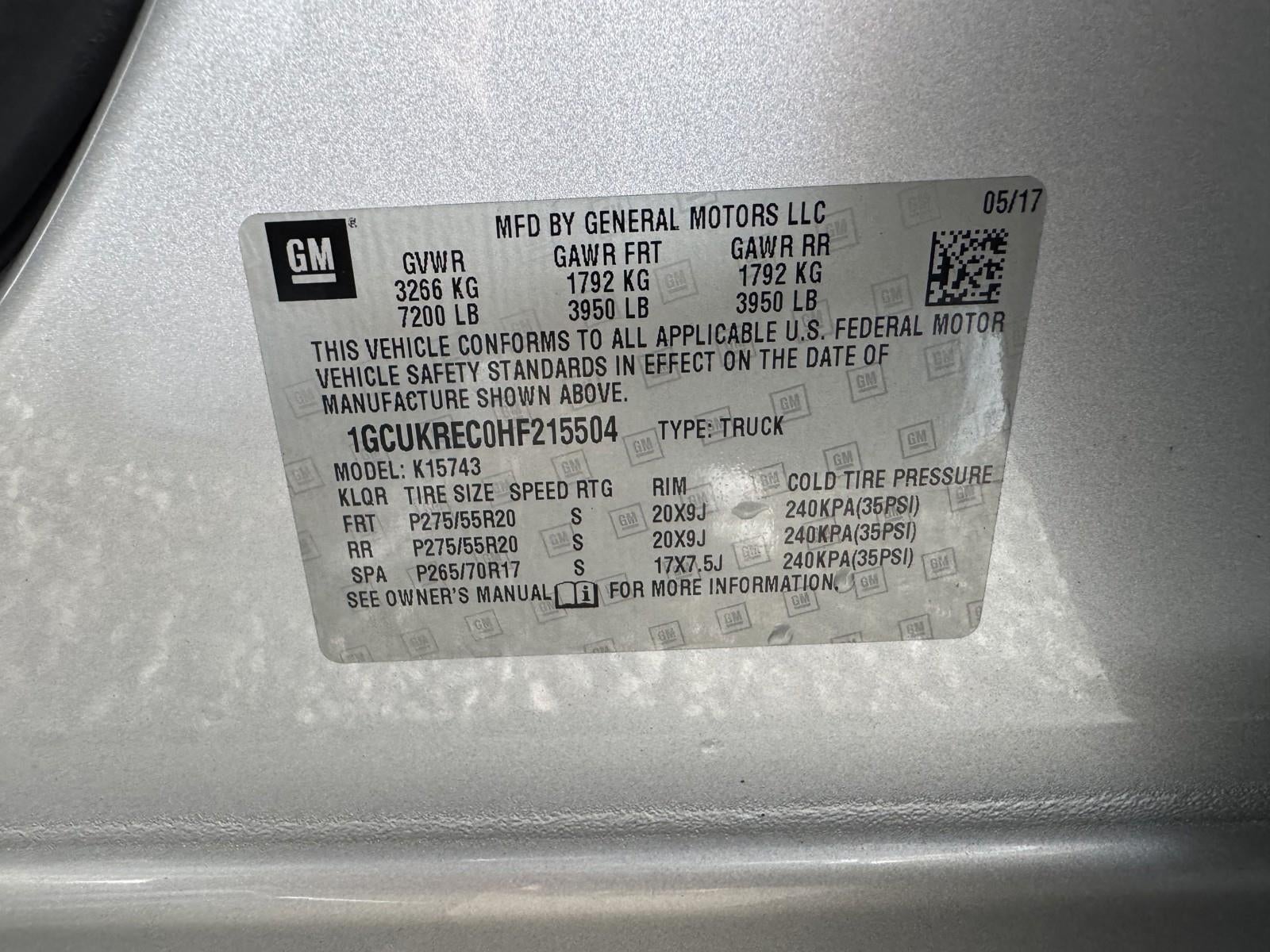 2017 Chevrolet Silverado 1500 LT