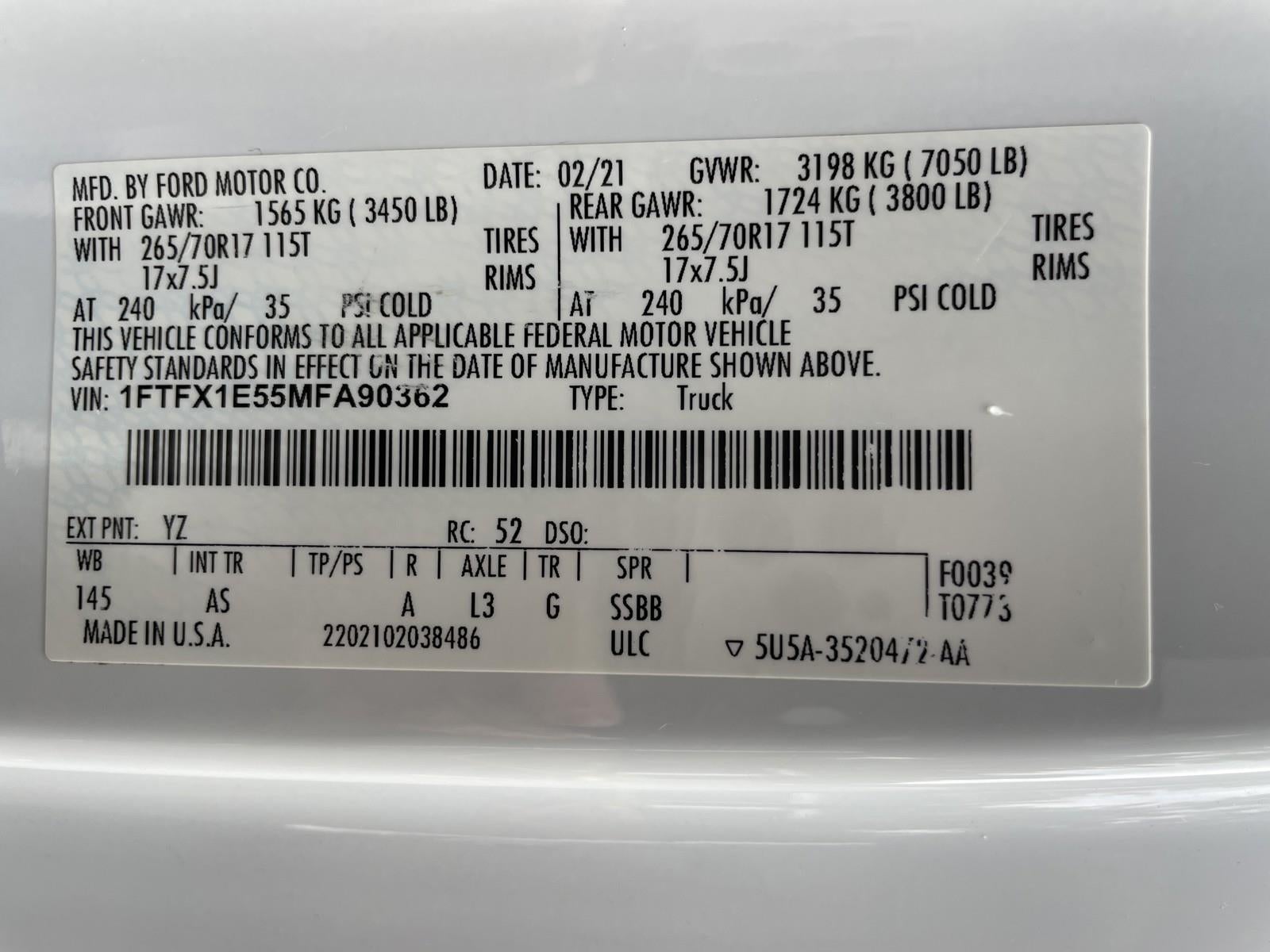 2021 Ford F-150 XL