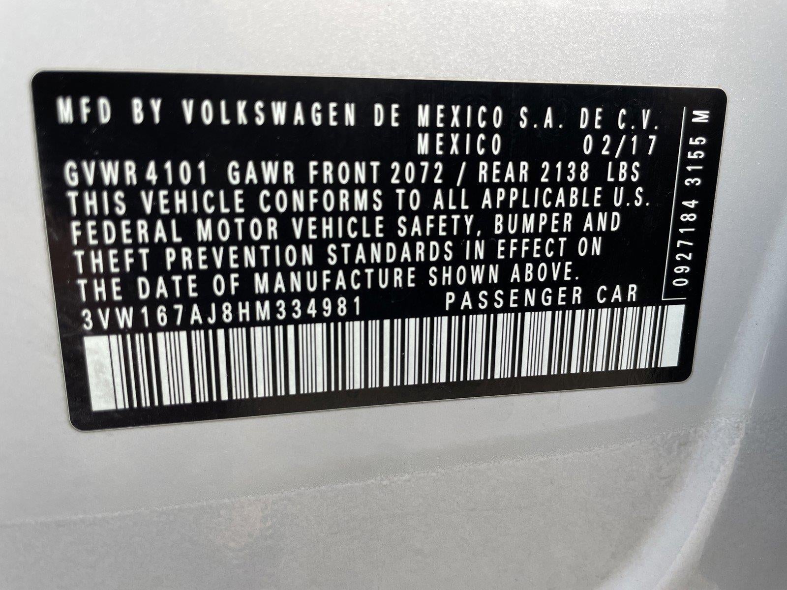 2017 Volkswagen Jetta 1.4T S