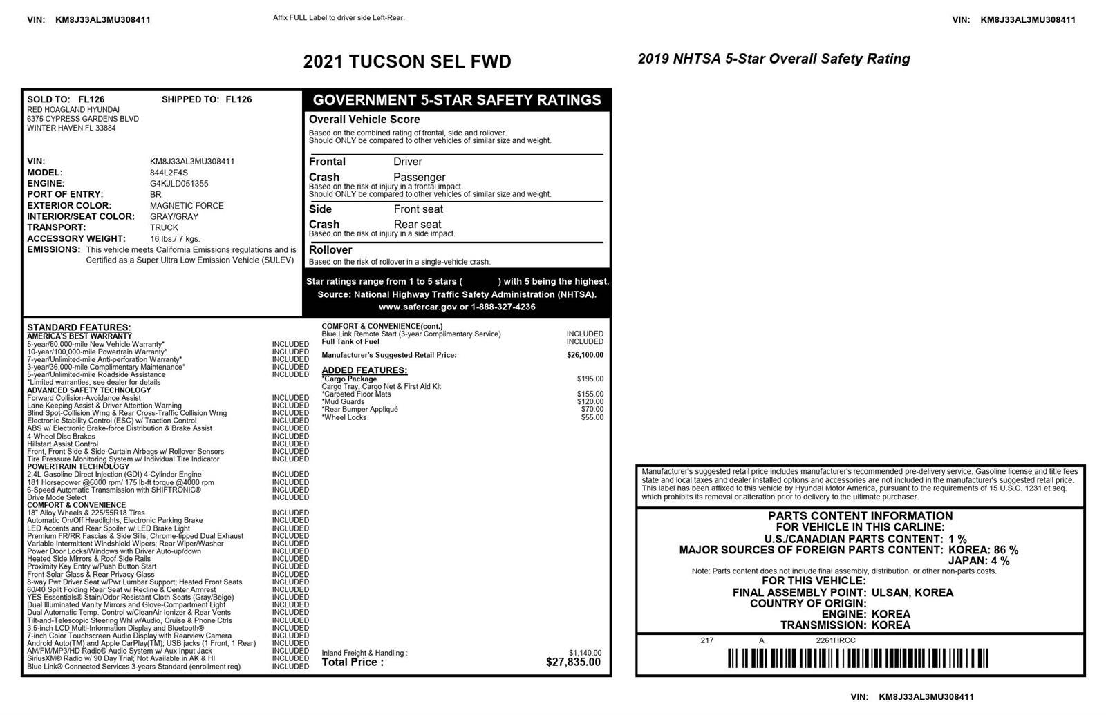 2021 Hyundai Tucson SEL