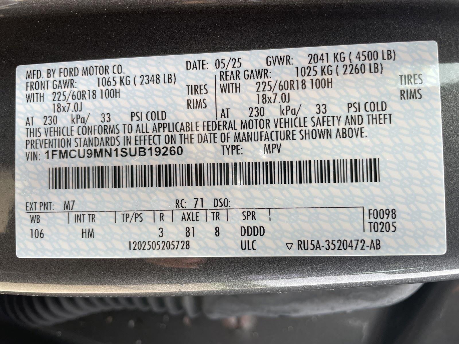 2025 Ford Escape ST-Line