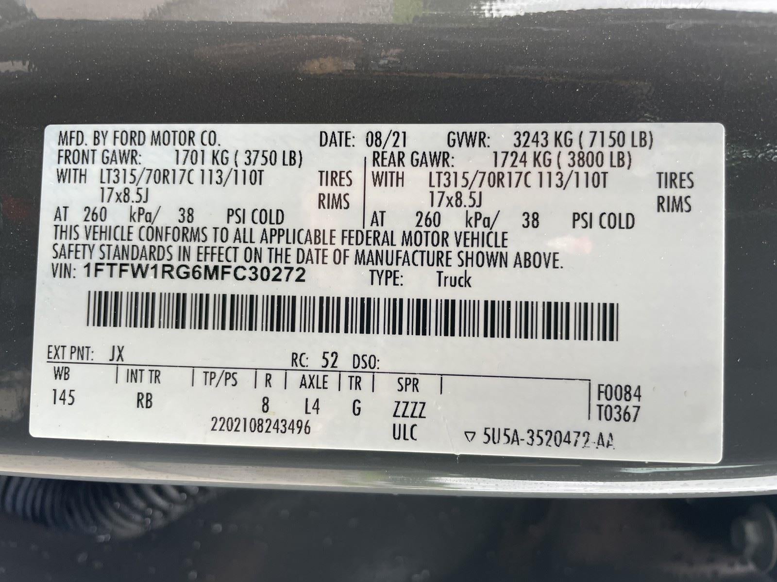 2021 Ford F-150 Raptor