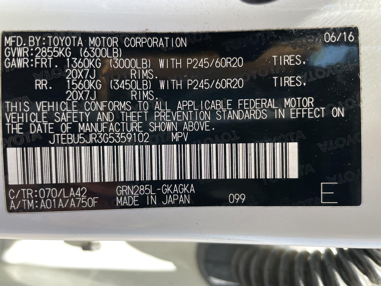 2016 Toyota 4Runner Limited