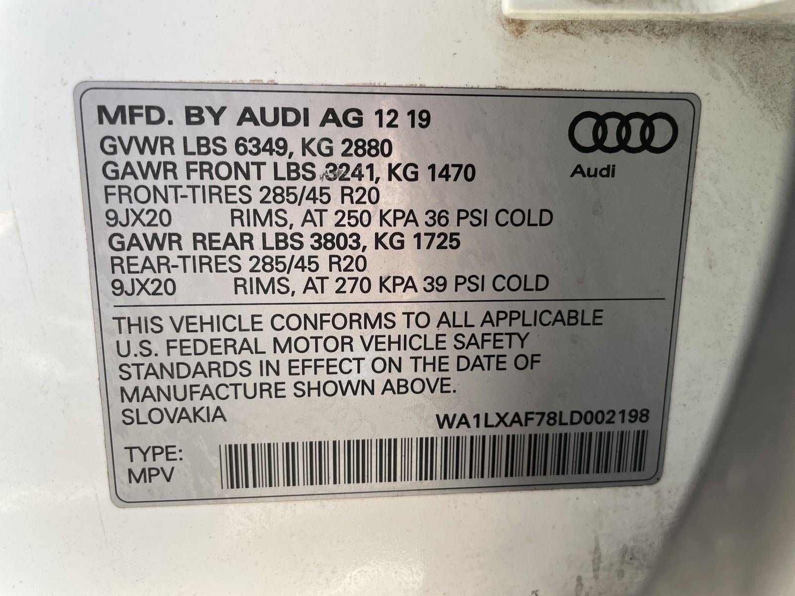 2020 Audi Q7 Premium Plus