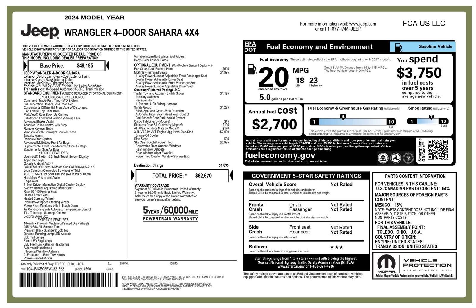 2024 Jeep Wrangler Sahara