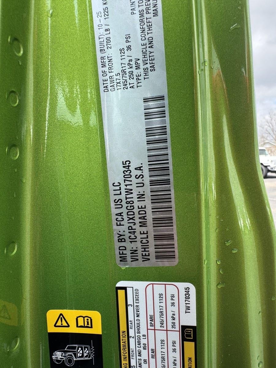 2026 Jeep Wrangler WRANGLER 4-DOOR SPORT S