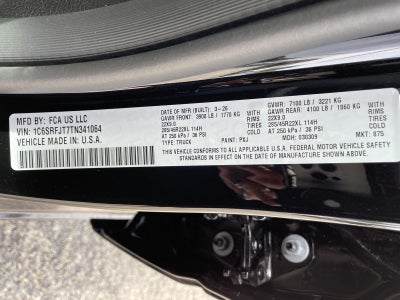 2026 RAM Ram 1500 RAM 1500 LARAMIE CREW CAB 4X4 5'7' BOX