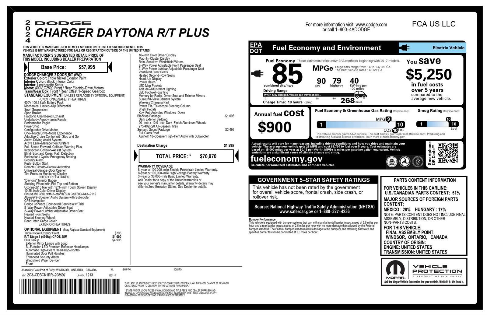 2024 Dodge Charger CHARGER DAYTONA R/T AWD