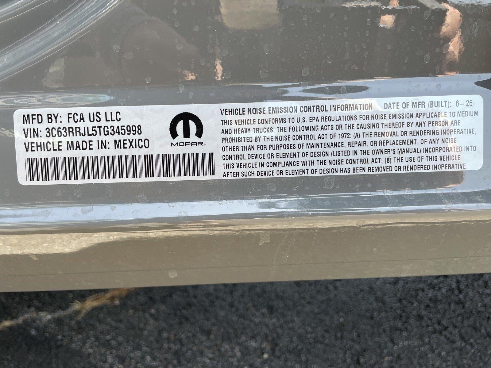 2026 RAM Ram 3500 RAM 3500 LARAMIE CREW CAB 4X4 8' BOX