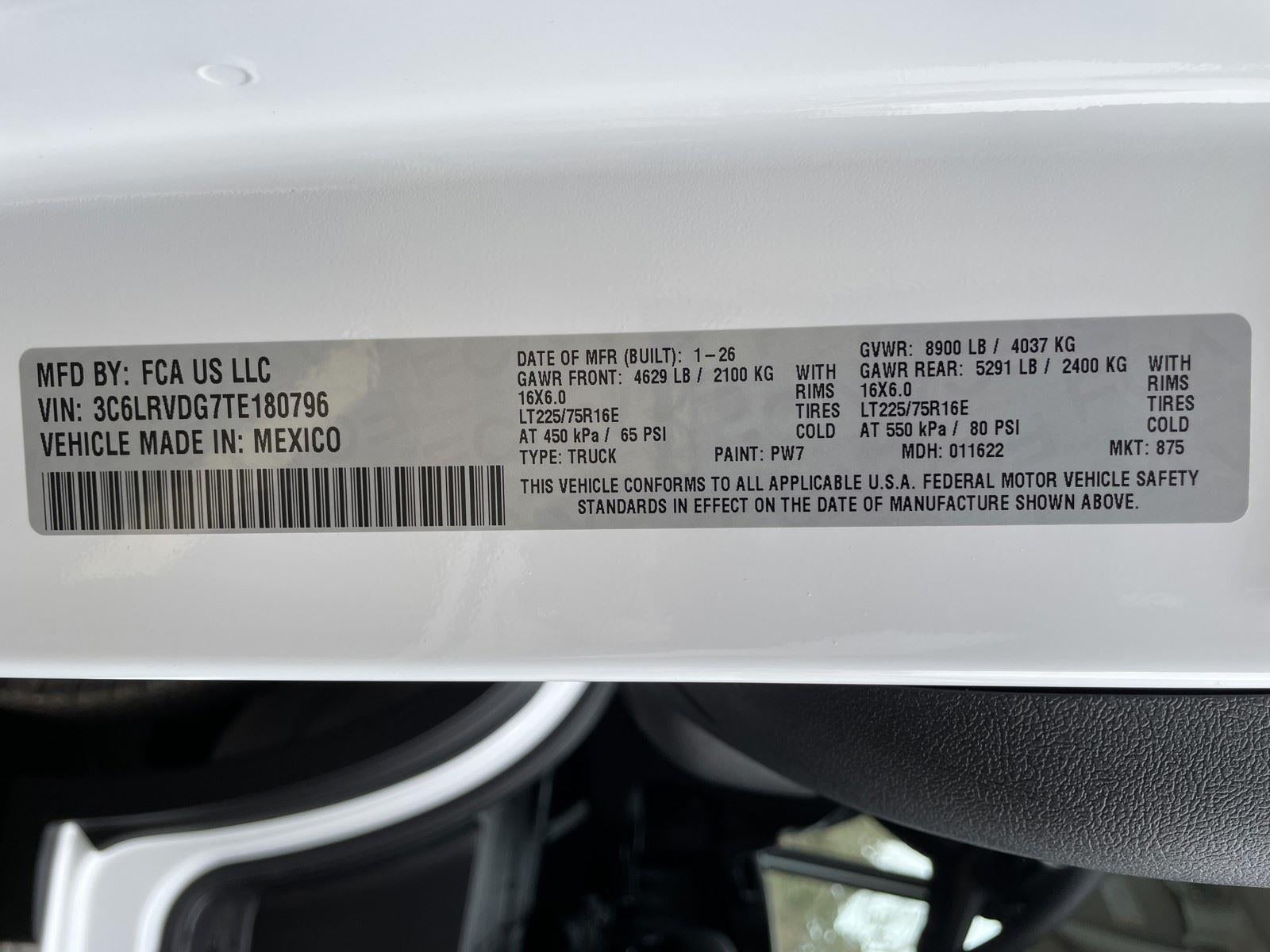 2026 RAM Ram ProMaster RAM PROMASTER 2500 TRADESMAN CARGO VAN HIGH ROOF 159' WB