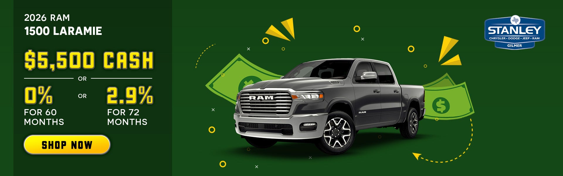 $5,500 Cash or APR Offer