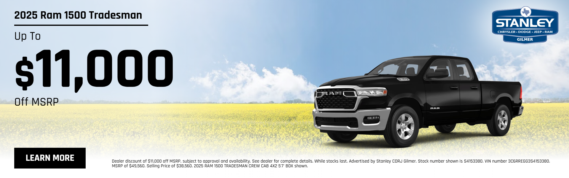 Ram 1500 Tradesman April Offer