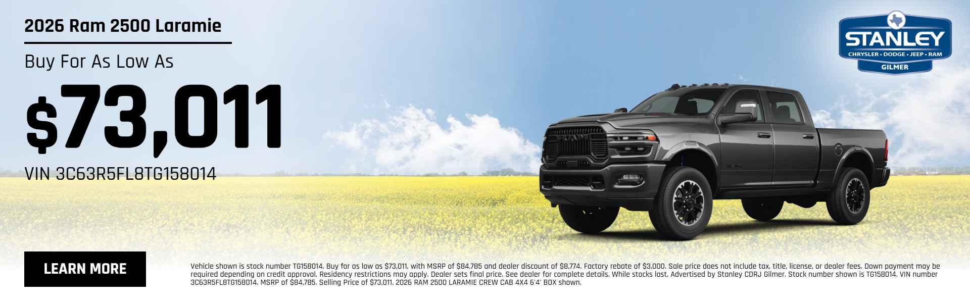 Ram 2500 Laramie April Offer