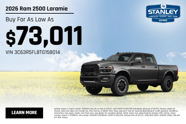 Ram 2500 Laramie April Offer