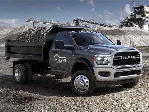 2023 RAM Chassis Cab loaded down with gravel